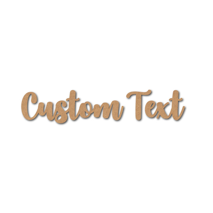 Teak Tale MDF Custom Text Name Cutout