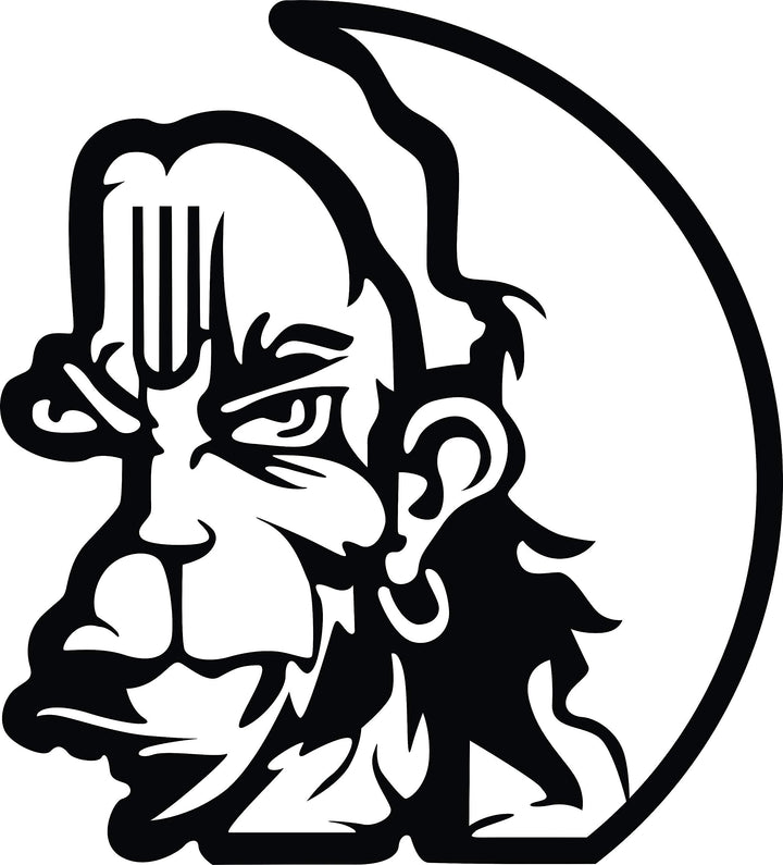 God Hanuman MDF Wall Art For Mandir
