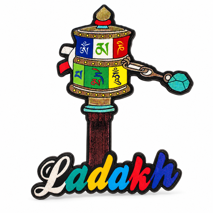 Colourful Ladakh Prayer Wheel Fridge Magnet