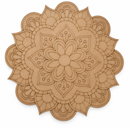 Intricate MDF Lotus Mandala