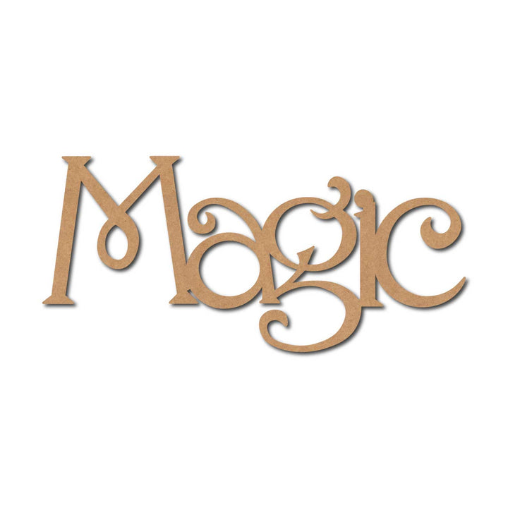 Teak Tale Magic Text Cutout MDF Design 1