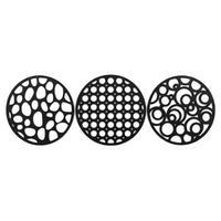 Abstract Round MDF Wall Art, 3 pcs