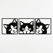 Elegant Cat MDF Wall Art Decor, 3 pcs