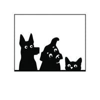 Dog & Cat Animal Design MDF Wall Art