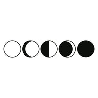 Moon Phases Design MDF Wall Art, 5 pcs
