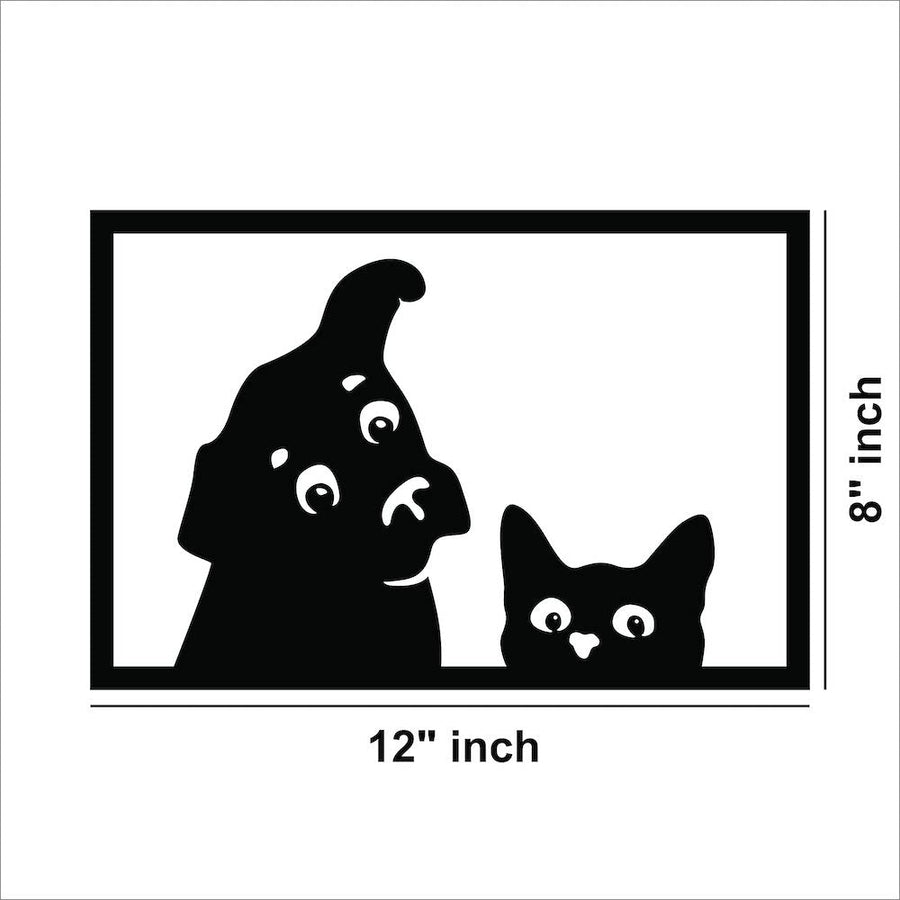 Dog & Cat Animal Design MDF Wall Art