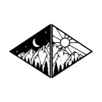 Day and Night Mountains Wooden Wall Art