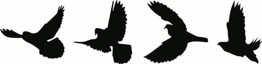 Flying Birds MDF Wall Art, set of 4 flying birds