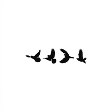 Flying Birds MDF Wall Art, set of 4 flying birds