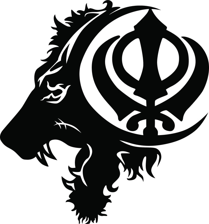 'Khalsa' in Lion MDF Wall Art