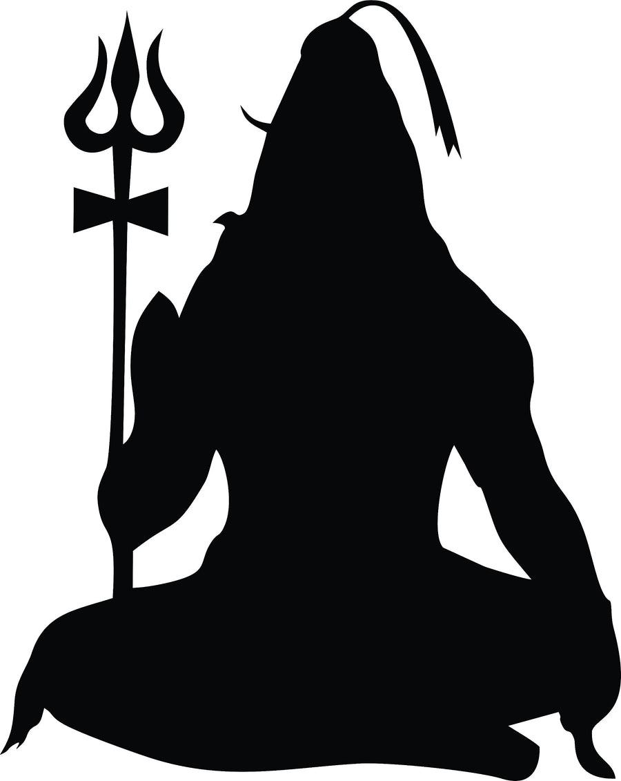 God Shiv sitting MDF Wall Art