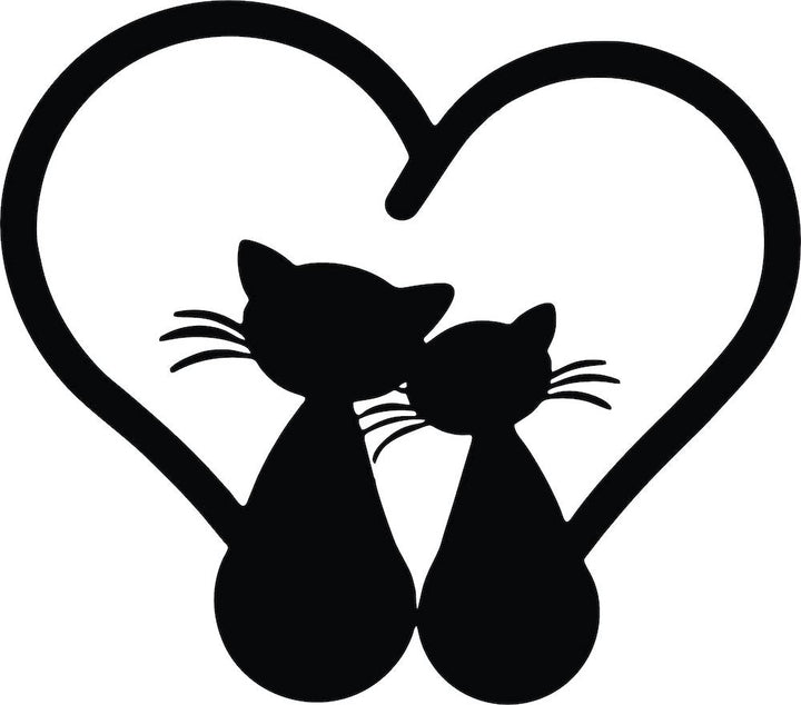 Kitten in Heart MDF Wall Art