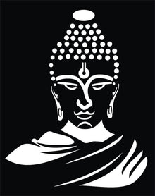 Lord Buddha Layered Black & White MDF Wall Art