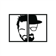 Iconic Handsome Men Portrait MDF Wall Art, 2 pcs