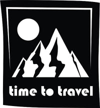 Mountains 'Time to Travel' MDF Wall Art