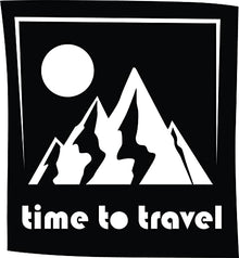 Mountains 'Time to Travel' MDF Wall Art