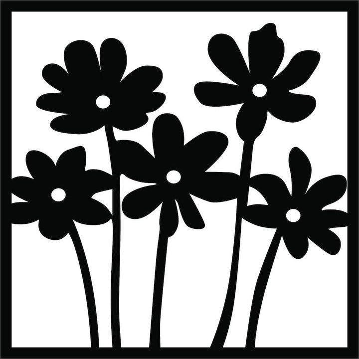Flower Design MDF Wall Art