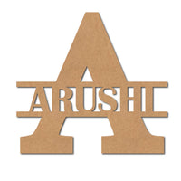 Teak Tale Alphabet Monogram Nameplate MDF Design 3