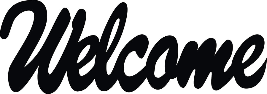 'Welcome' Quoted MDF Wall Art