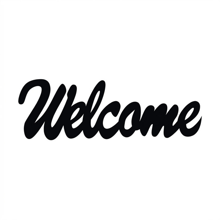 'Welcome' Quoted MDF Wall Art