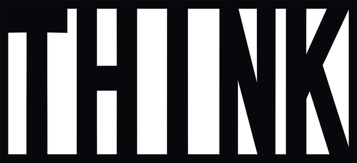 'Think' Quoted Design MDF Wall Art