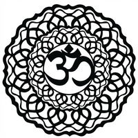 Beautiful Om Design MDF Wall Art For Mandir