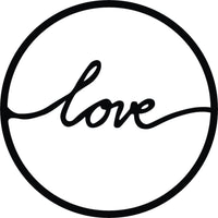 'Love' Quoted in Circle MDF Wall Art