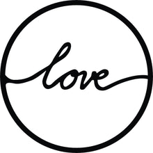 'Love' Quoted in Circle MDF Wall Art