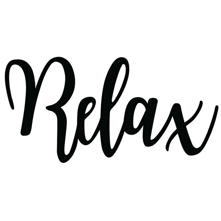 'Relax' Quote Design MDF Wall Art