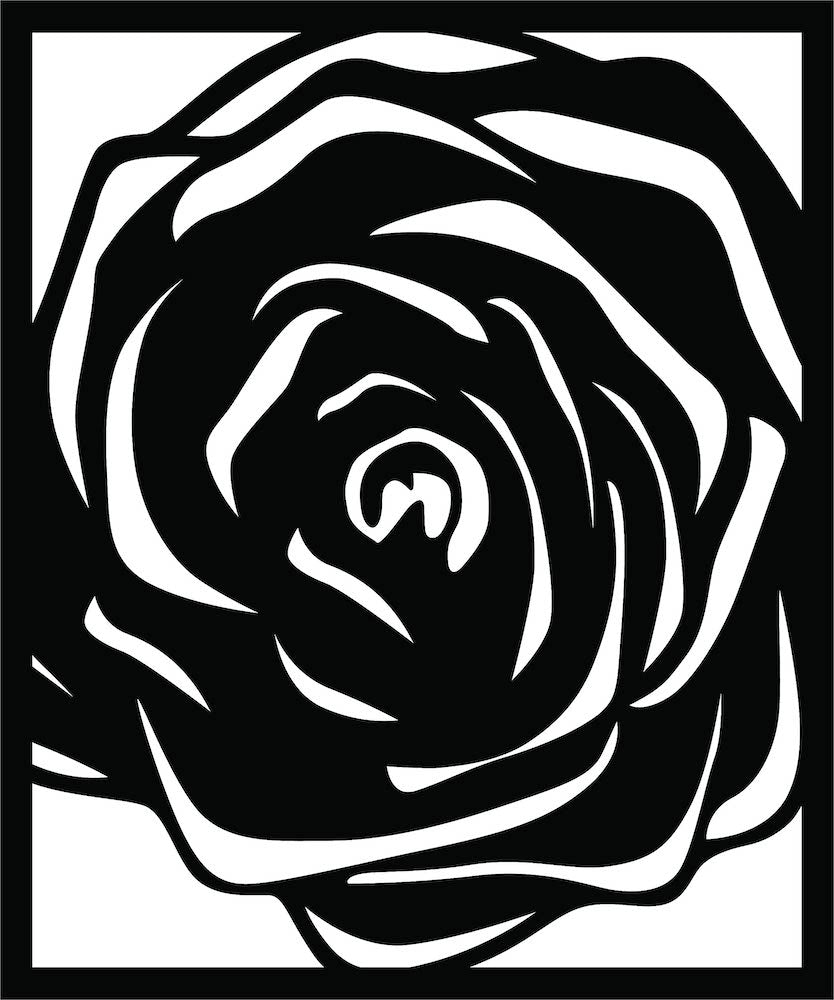 Rose MDF Wall Art