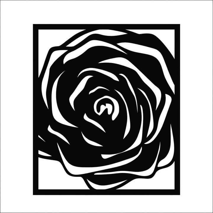 Rose MDF Wall Art