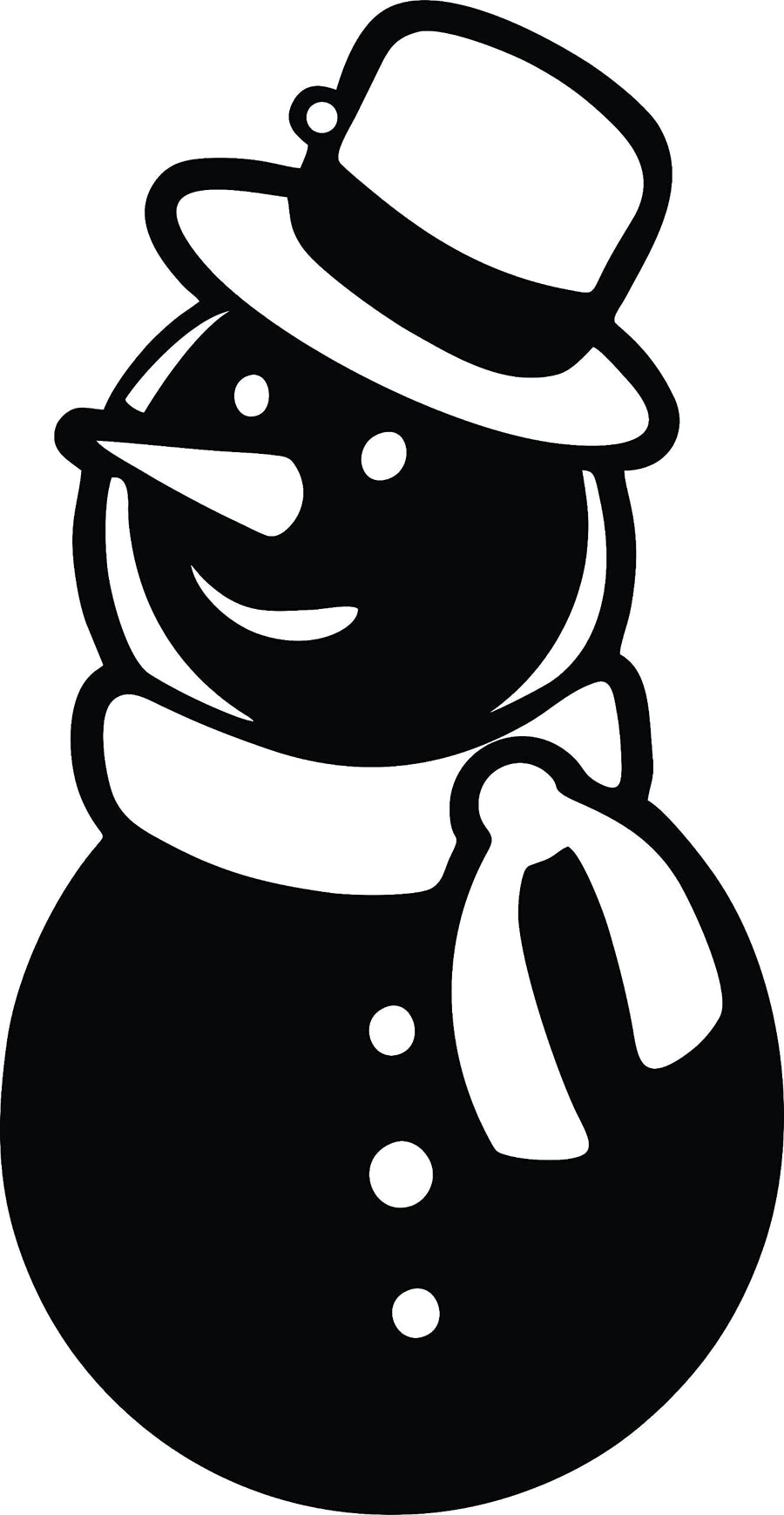 Snowman Design MDF Wall Art