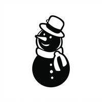 Snowman Design MDF Wall Art