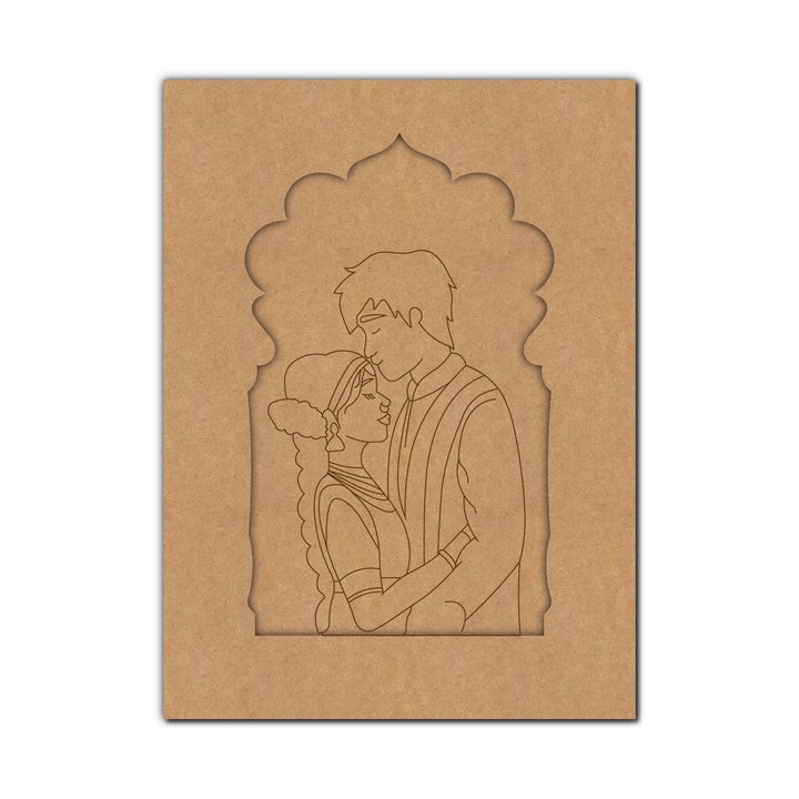 Couple Jharokha Pre Marked MDF Design 1