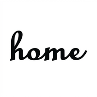 'Home' Quote MDF Wall Art