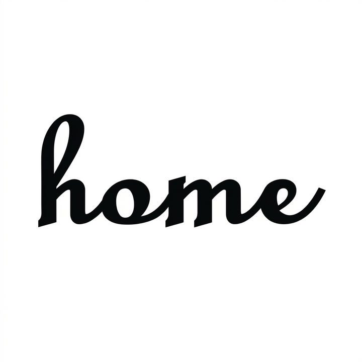 'Home' Quote MDF Wall Art