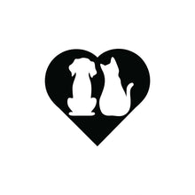 Dog & Cat Heart Shape Design MDF Wall Art