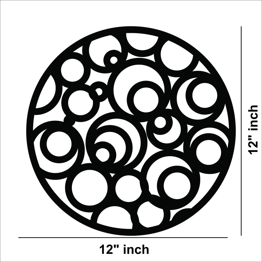 Abstract Circle MDF Wall Art
