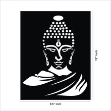 Lord Buddha Layered Black & White MDF Wall Art