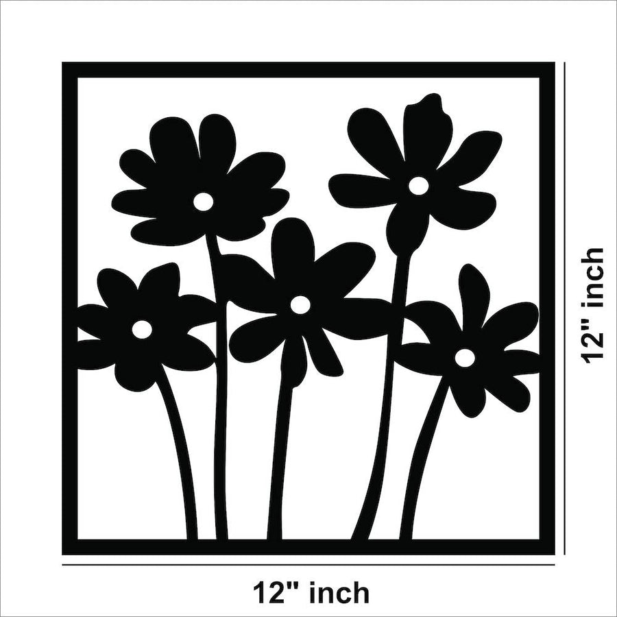 Flower Design MDF Wall Art