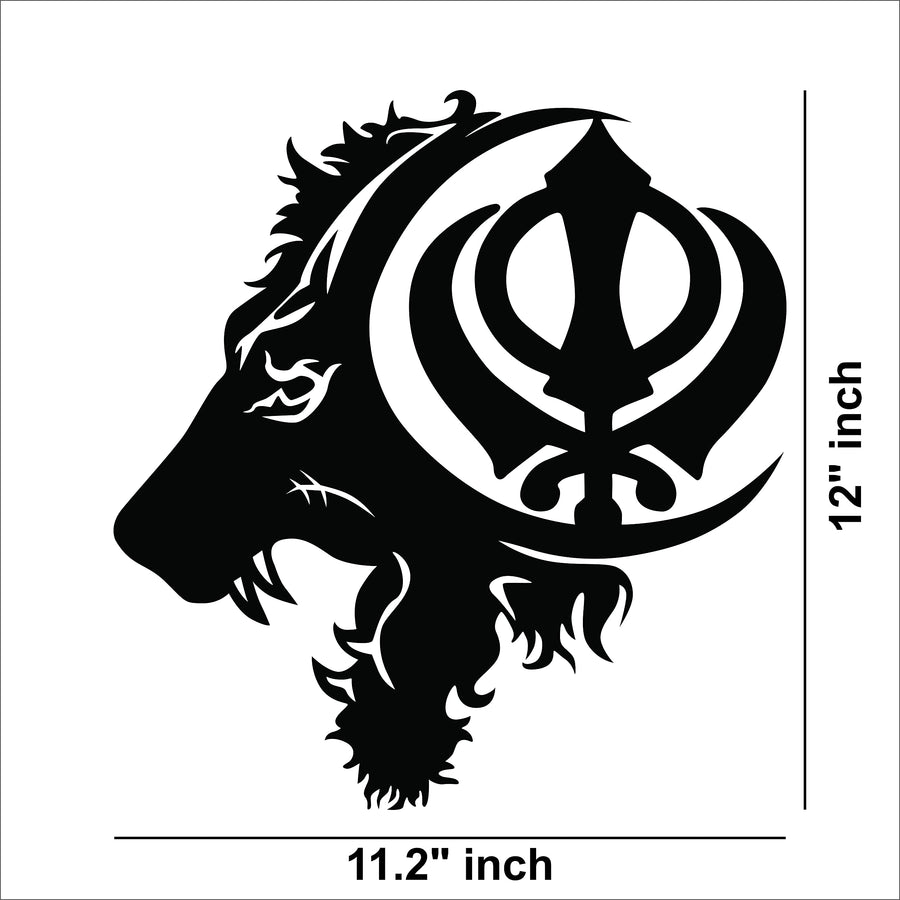 'Khalsa' in Lion MDF Wall Art