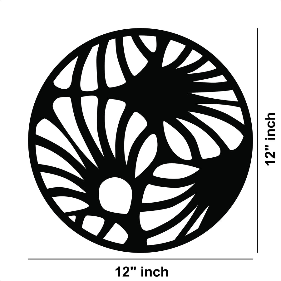 Abstract Flower MDF Wall Art