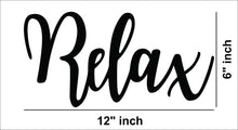 'Relax' Quote Design MDF Wall Art