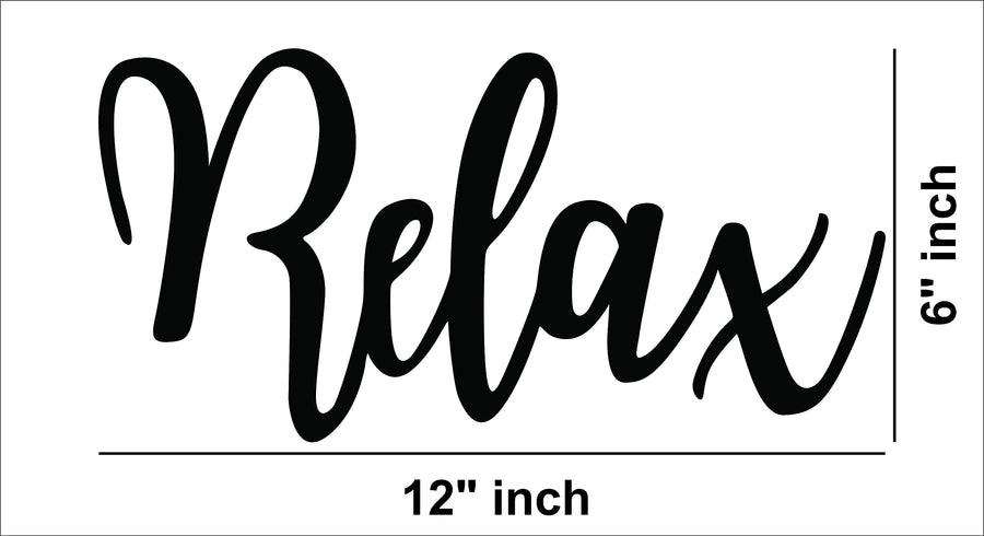'Relax' Quote Design MDF Wall Art