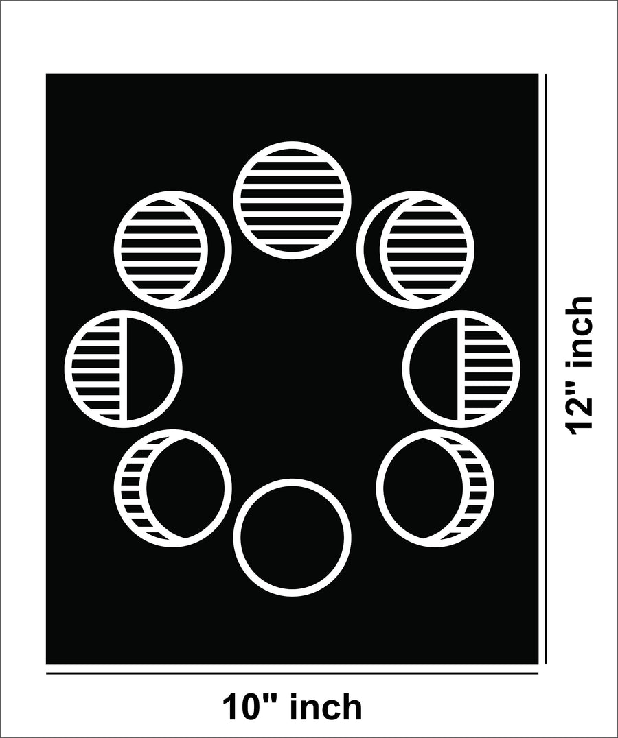 Phases of the Moon Layered MDF Wall Art
