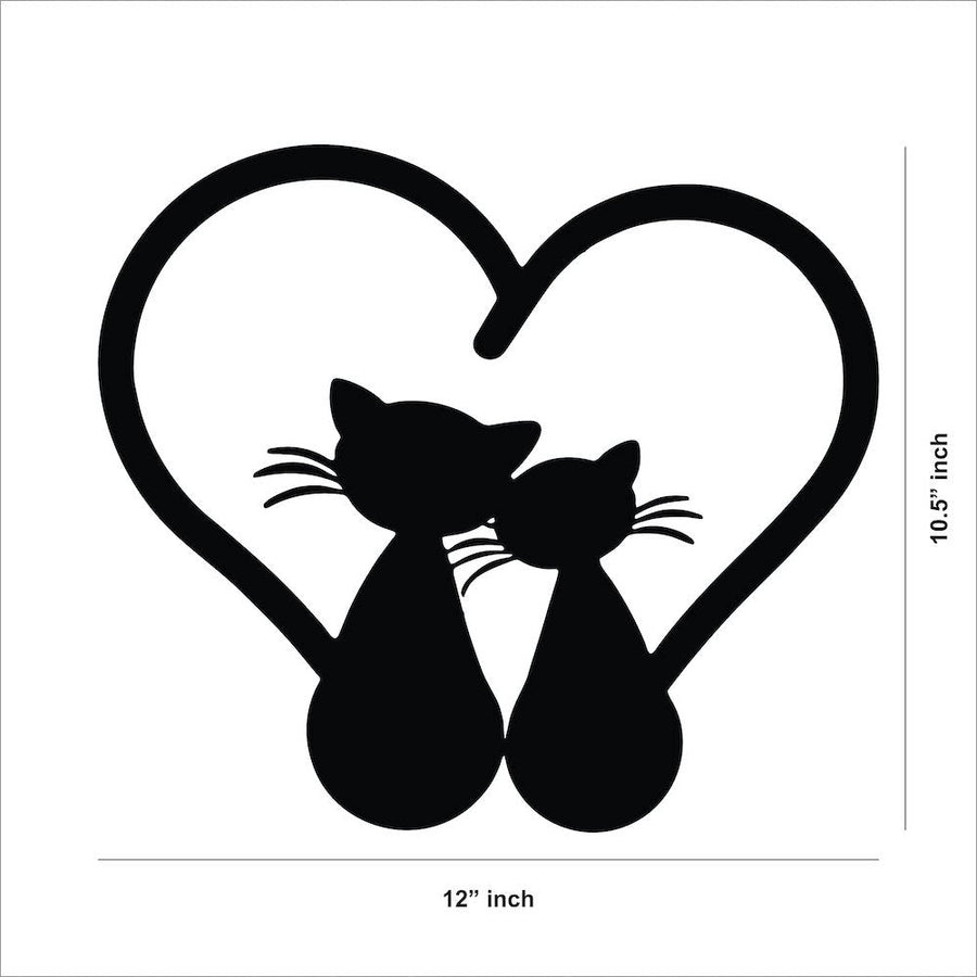 Kitten in Heart MDF Wall Art