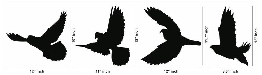 Flying Birds MDF Wall Art, set of 4 flying birds