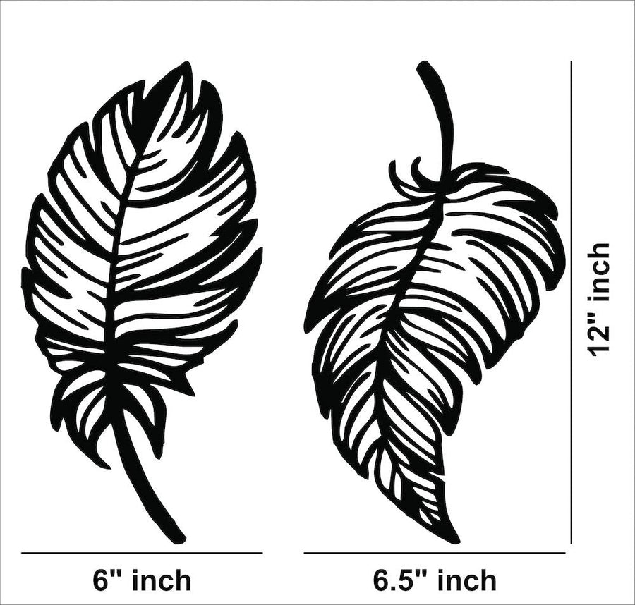 Feather Design MDF Wall Art