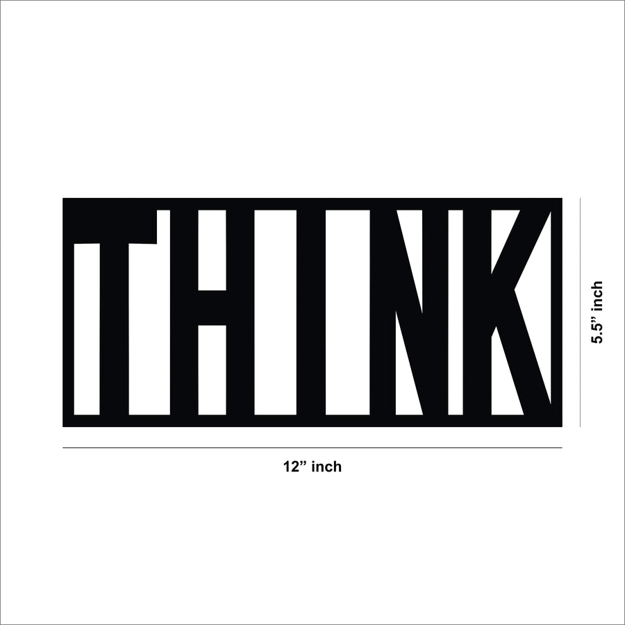 'Think' Quoted Design MDF Wall Art