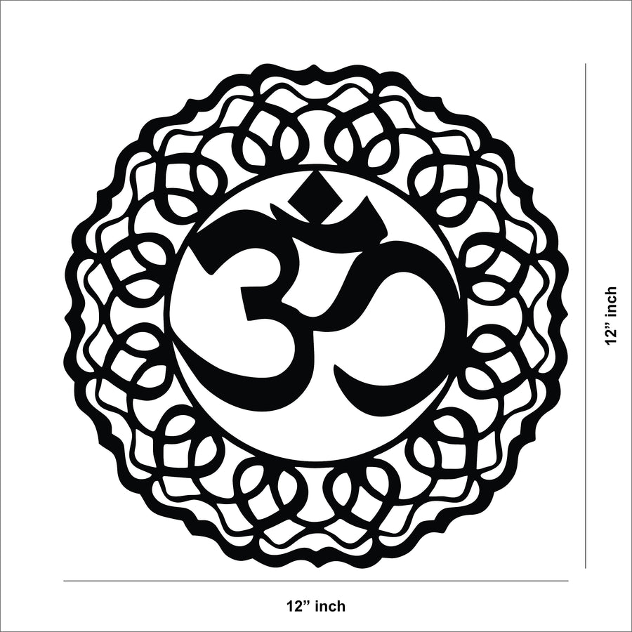 Beautiful Om Design MDF Wall Art For Mandir